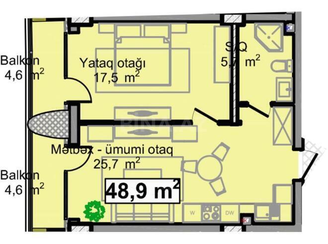Satılır 2 otaqlı yeni tikili 58.1 m², Sea Breeze q., photo 7 from 8