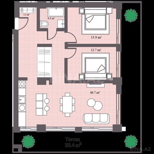 Продаётся 3-комн. новостройка 132.5 м², пос. Sea Breeze, photo 8 from 9
