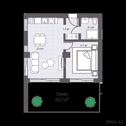 Satılır 2 otaqlı yeni tikili 77.6 m², Sea Breeze q., photo 7 from 8