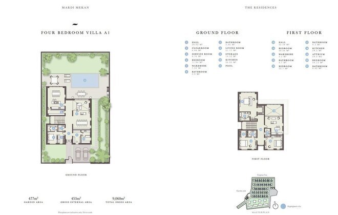 Mardi Mekan Estate yaşayış kompleksi, mənzilin planı - 5-otaqlı, 453 m²
