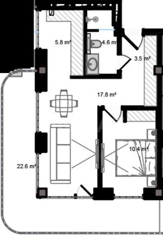 Продаётся 2-комн. новостройка 78.3 м², пос. Sea Breeze, photo 8 from 9
