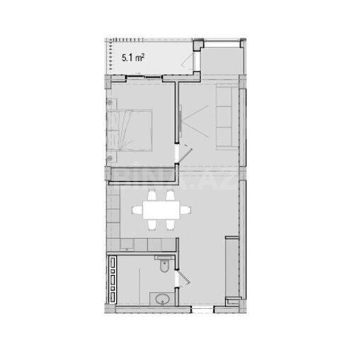 Sea Breeze Harbour Residence yaşayış kompleksi, mənzilin planı - 2-otaqlı, 71.8 m²