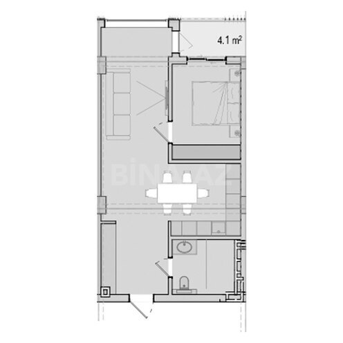 Sea Breeze Harbour Residence yaşayış kompleksi, mənzilin planı - 2-otaqlı, 69.4 m²