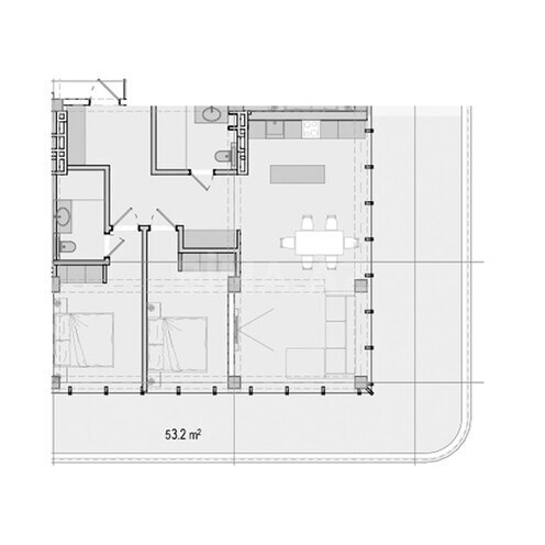 Sea Breeze Harbour Residence yaşayış kompleksi, mənzilin planı - 3-otaqlı, 160.4 m²