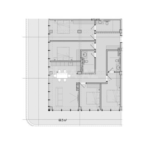 Sea Breeze Harbour Residence yaşayış kompleksi, mənzilin planı - 4-otaqlı, 215.3 m²