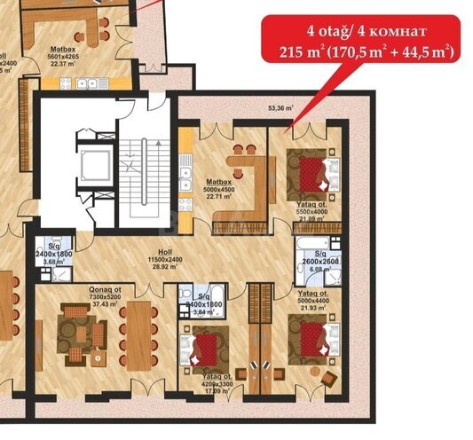 Satılır 4 otaqlı yeni tikili 215 m², Şah İsmayıl Xətai m., photo 10 from 11