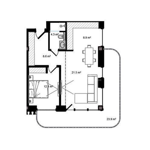 Продаётся 2-комн. новостройка 93.4 м², пос. Sea Breeze, photo 8 from 9