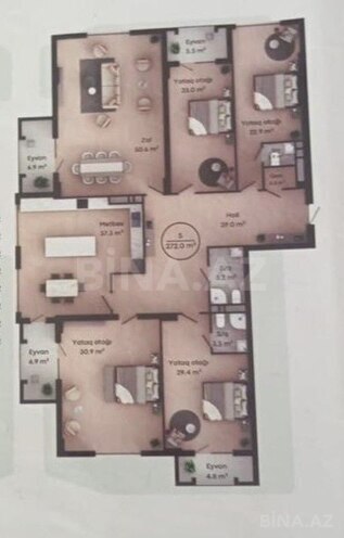 Продаётся 5-комн. новостройка 272 м², Насиминский  р., photo 6 from 7