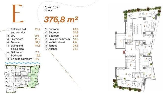 Satılır 4 otaqlı yeni tikili 377 m², Bayıl q., photo 6 from 20