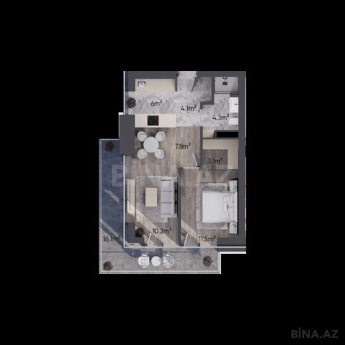 Satılır 2 otaqlı yeni tikili 74 m², Sea Breeze q., photo 7 from 8