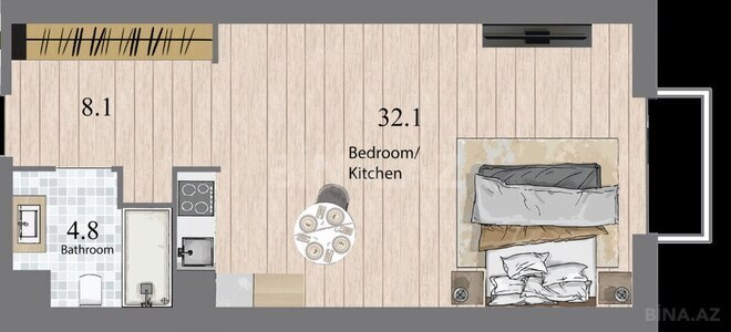 Продаётся 1-комн. новостройка 54.9 м², пос. Sea Breeze, photo 7 from 8