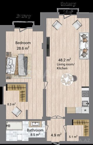 Продаётся 2-комн. новостройка 128.3 м², пос. Sea Breeze, photo 7 from 8