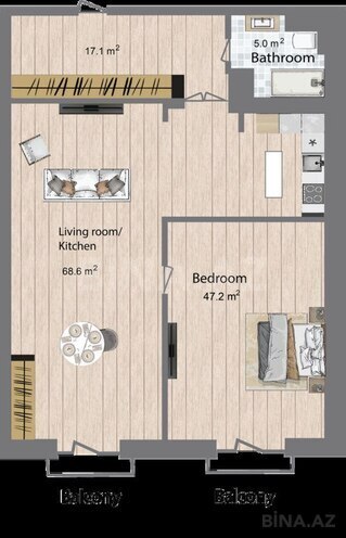 Satılır 2 otaqlı yeni tikili 141.6 m², Sea Breeze q., photo 7 from 8