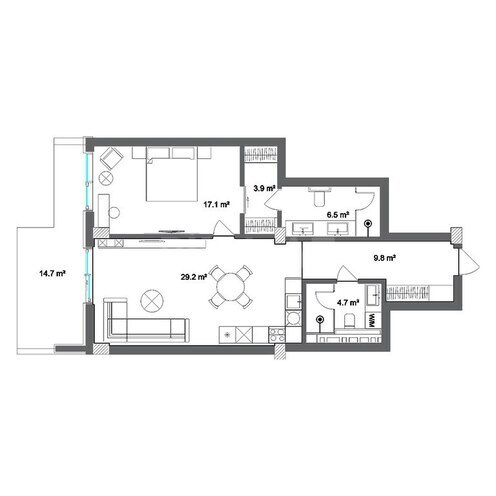 Satılır 3 otaqlı yeni tikili 98.2 m², Sea Breeze q., photo 7 from 8