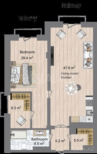 Satılır 2 otaqlı yeni tikili 128.3 m², Sea Breeze q., photo 7 from 8