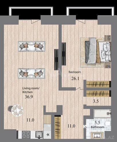 Продаётся 2-комн. новостройка 114.3 м², пос. Sea Breeze, photo 7 from 8