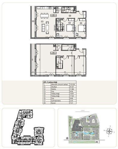 Satılır 3 otaqlı yeni tikili 123.3 m², Sea Breeze q., photo 8 from 9