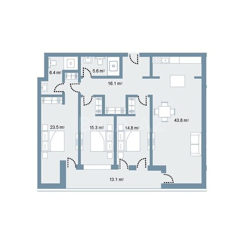 Продаётся 4-комн. новостройка 161 м², пос. Sea Breeze, photo 8 from 9