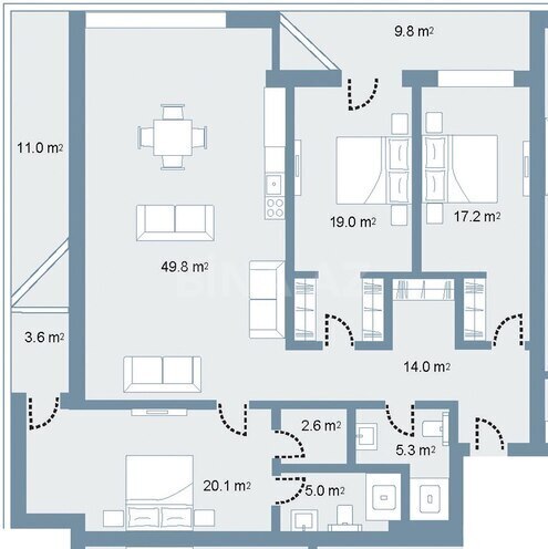 Satılır 4 otaqlı yeni tikili 182.1 m², Sea Breeze q., photo 8 from 9