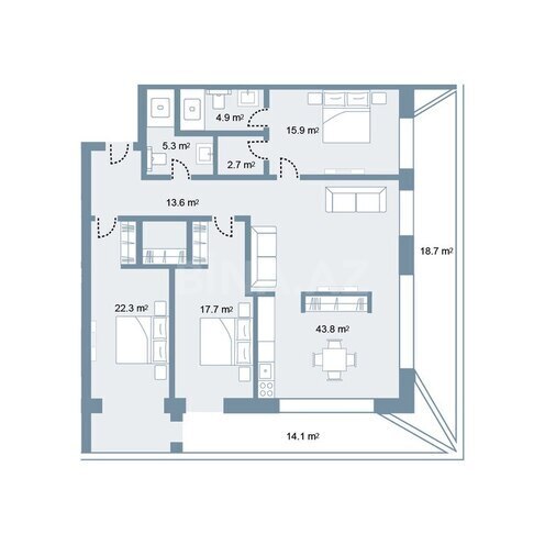 Продаётся 4-комн. новостройка 182 м², пос. Sea Breeze, photo 8 from 9