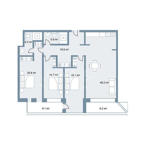 Продаётся 4-комн. новостройка 158.6 м², пос. Sea Breeze, photo 8 from 9