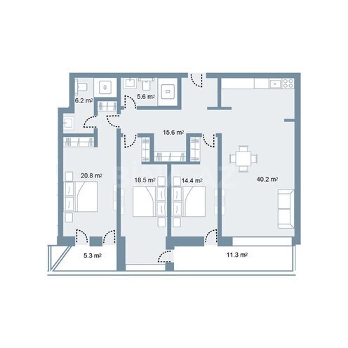 Продаётся 4-комн. новостройка 159 м², пос. Sea Breeze, photo 8 from 9