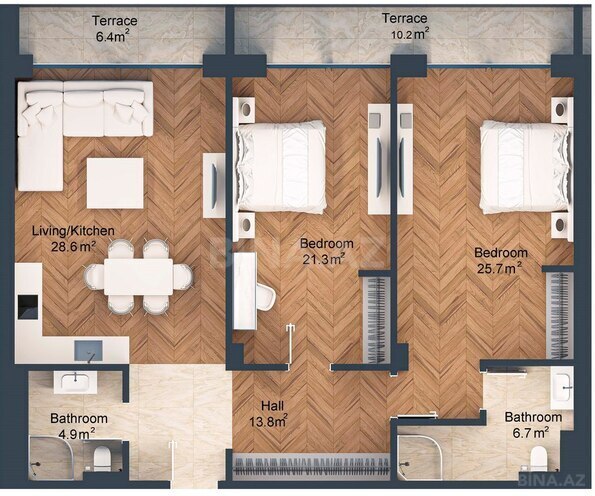 Продаётся 3-комн. новостройка 139.2 м², пос. Sea Breeze, photo 9 from 10