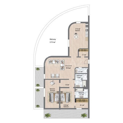 Продаётся 3-комн. новостройка 290.8 м², пос. Sea Breeze, photo 9 from 10