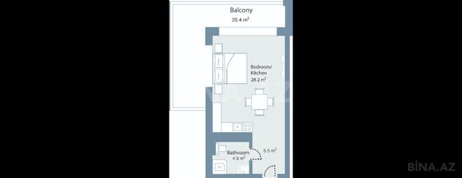 Satılır 1 otaqlı yeni tikili 72 m², Sea Breeze q., photo 7 from 8