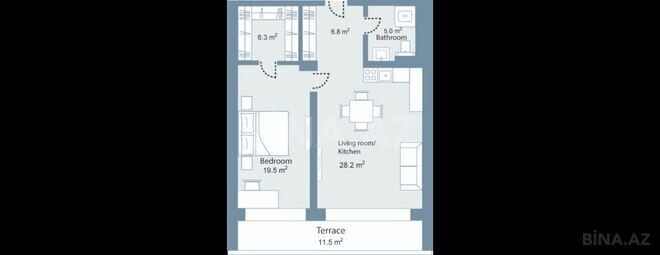 Satılır 2 otaqlı yeni tikili 91.9 m², Sea Breeze q., photo 7 from 8