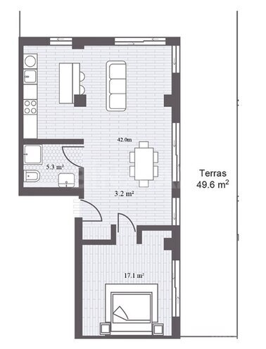 Sea Breeze Gardens Residences yaşayış kompleksi, mənzilin planı - 2-otaqlı, 129.72 m²