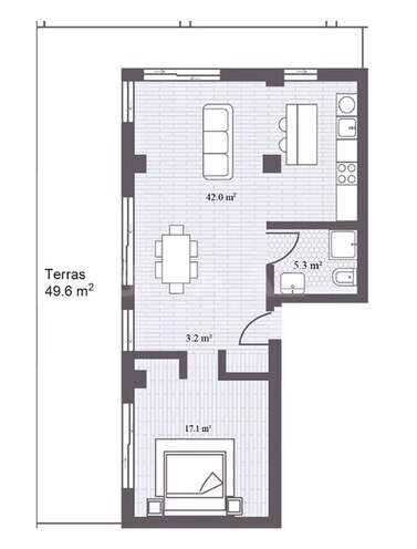 Sea Breeze Gardens Residences yaşayış kompleksi, mənzilin planı - 2-otaqlı, 129.72 m²