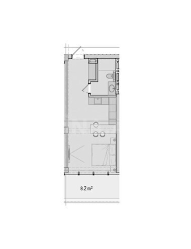 Sea Breeze Harbour Residence yaşayış kompleksi, mənzilin planı - 1-otaqlı, 51.2 m²