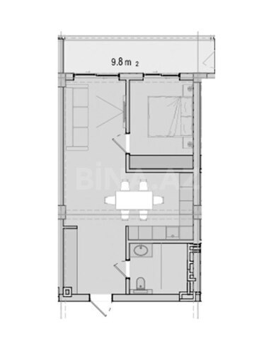 Sea Breeze Harbour Residence yaşayış kompleksi, mənzilin planı - 2-otaqlı, 70.4 m²