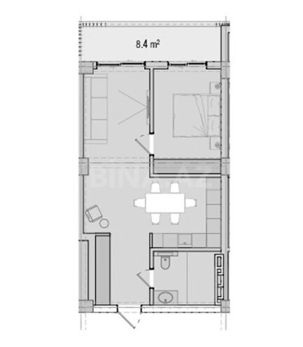 Sea Breeze Harbour Residence yaşayış kompleksi, mənzilin planı - 2-otaqlı, 69.8 m²