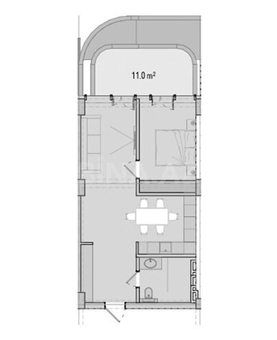 Sea Breeze Harbour Residence yaşayış kompleksi, mənzilin planı - 2-otaqlı, 77.8 m²
