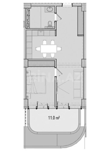 Sea Breeze Harbour Residence yaşayış kompleksi, mənzilin planı - 2-otaqlı, 79.2 m²
