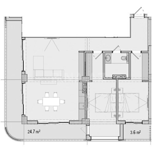 Sea Breeze Harbour Residence yaşayış kompleksi, mənzilin planı - 3-otaqlı, 142.1 m²