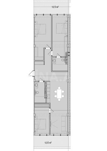 Sea Breeze Harbour Residence yaşayış kompleksi, mənzilin planı - 4-otaqlı, 159.8 m²