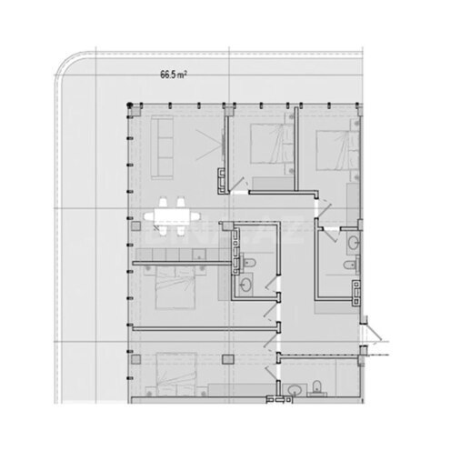 Sea Breeze Harbour Residence yaşayış kompleksi, mənzilin planı - 5-otaqlı, 215.3 m²