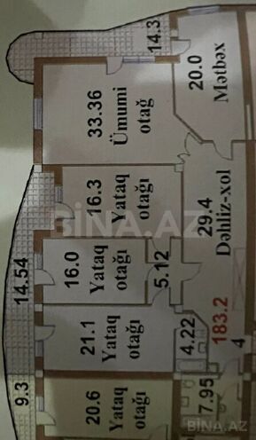 Продаётся 4-комн. новостройка 183 м², м. Элмляр Академиясы, photo 12 from 13