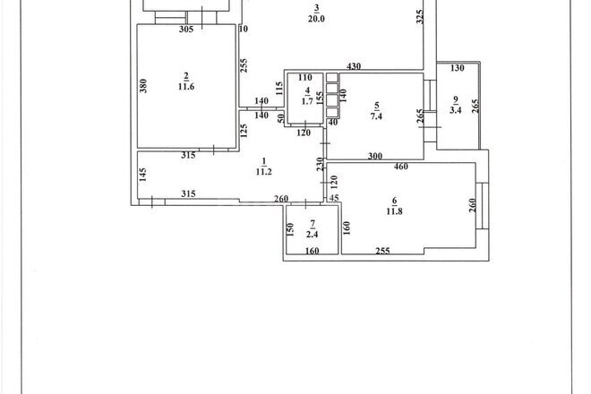 Abşeron rayon - Yeni Yaşayış Kompleksi yaşayış kompleksi, mənzilin planı - 3-otaqlı, 68.1 m²