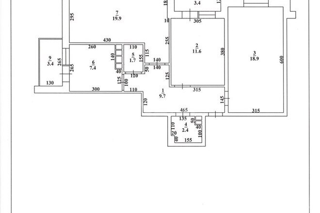 Abşeron rayon - Yeni Yaşayış Kompleksi yaşayış kompleksi, mənzilin planı - 3-otaqlı, 73.8 m²