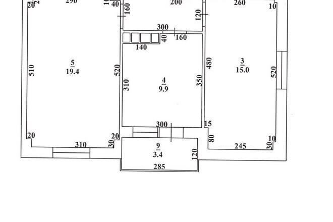 Abşeron rayon - Yeni Yaşayış Kompleksi yaşayış kompleksi, mənzilin planı - 3-otaqlı, 84.4 m²