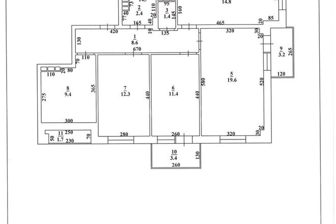Abşeron rayon - Yeni Yaşayış Kompleksi yaşayış kompleksi, mənzilin planı - 4-otaqlı, 82.8 m²