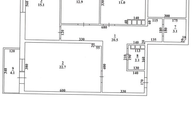 Abşeron rayon - Yeni Yaşayış Kompleksi yaşayış kompleksi, mənzilin planı - 4-otaqlı, 101.8 m²
