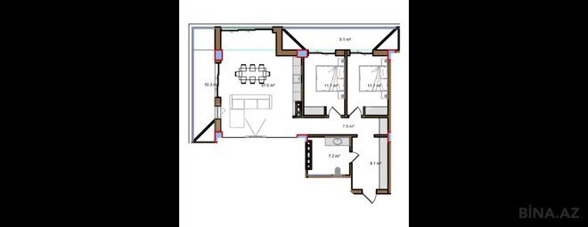 Satılır 3 otaqlı yeni tikili 123.9 m², Sea Breeze q., photo 8 from 9