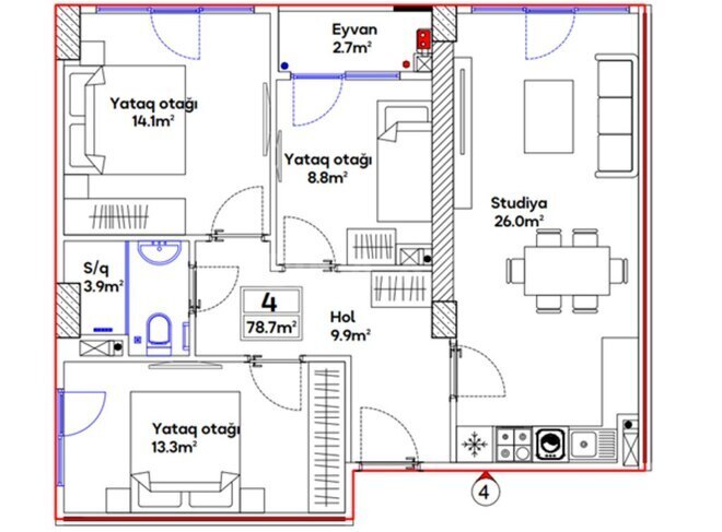 Продаётся 4-комн. новостройка 78.7 м², м. 20 января, photo 20 from 21
