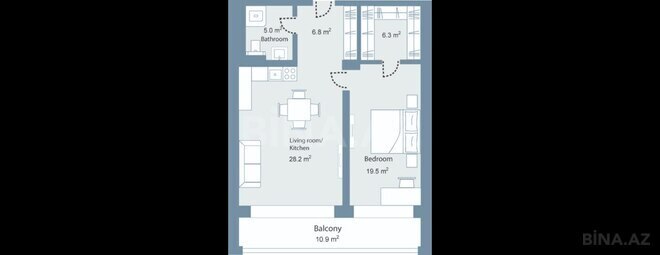 Satılır 2 otaqlı yeni tikili 92.3 m², Sea Breeze q., photo 7 from 8