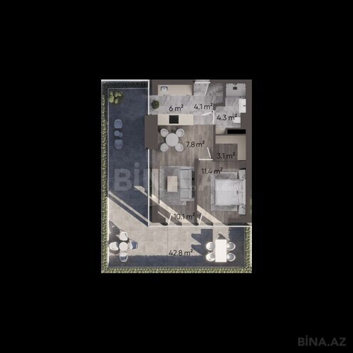 Satılır 2 otaqlı yeni tikili 103 m², Sea Breeze q., photo 7 from 8